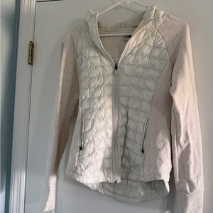 White and Cream Quilted Jacket